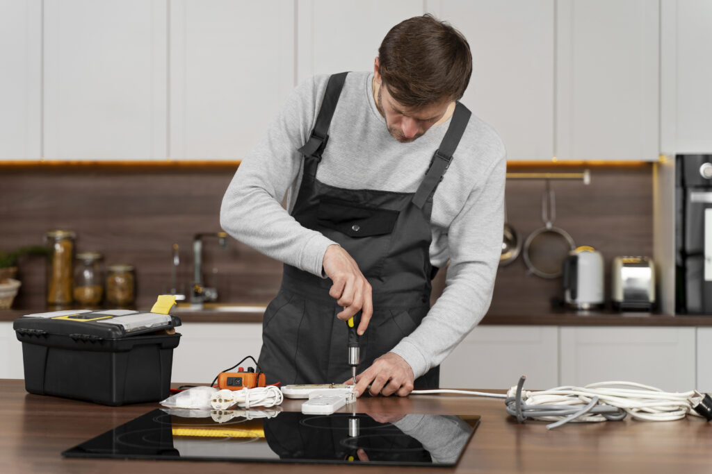 service maintenance worker repairing 1